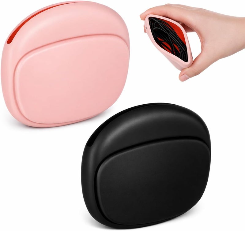 Geekria 2 Pcs Wired Headphone Case, Silicone Wired Headphone Organizer, Soft Pouch Earphone Storage Case for Storing Earphones Earbud Data Cable Keys Lipstick - Image 1
