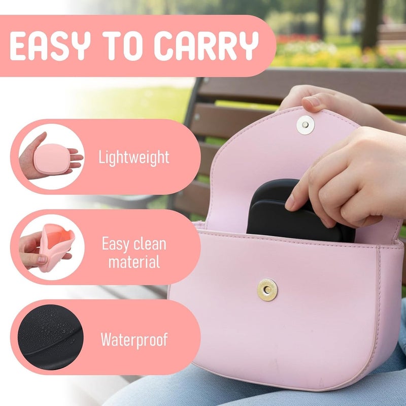 Geekria 2 Pcs Wired Headphone Case, Silicone Wired Headphone Organizer, Soft Pouch Earphone Storage Case for Storing Earphones Earbud Data Cable Keys Lipstick - Image 5