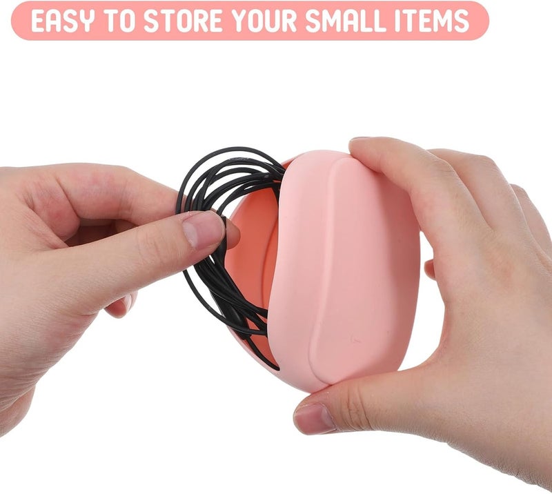 Geekria 2 Pcs Wired Headphone Case, Silicone Wired Headphone Organizer, Soft Pouch Earphone Storage Case for Storing Earphones Earbud Data Cable Keys Lipstick - Image 3