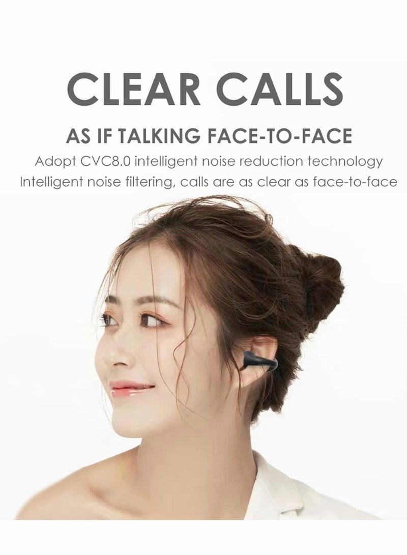 SYOSI Bluetooth Headphones, Open Ear Headphones Long endurance Playback Wireless Earbuds With Wireless Charging Case And Earhooks for Sports Running Workout Game voice call - Image 5