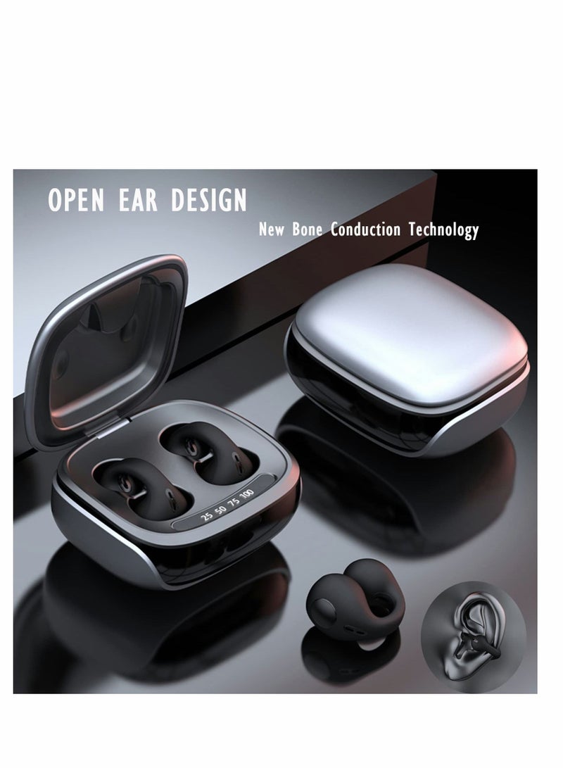 SYOSI Bluetooth Headphones, Open Ear Headphones Long endurance Playback Wireless Earbuds With Wireless Charging Case And Earhooks for Sports Running Workout Game voice call - Image 2