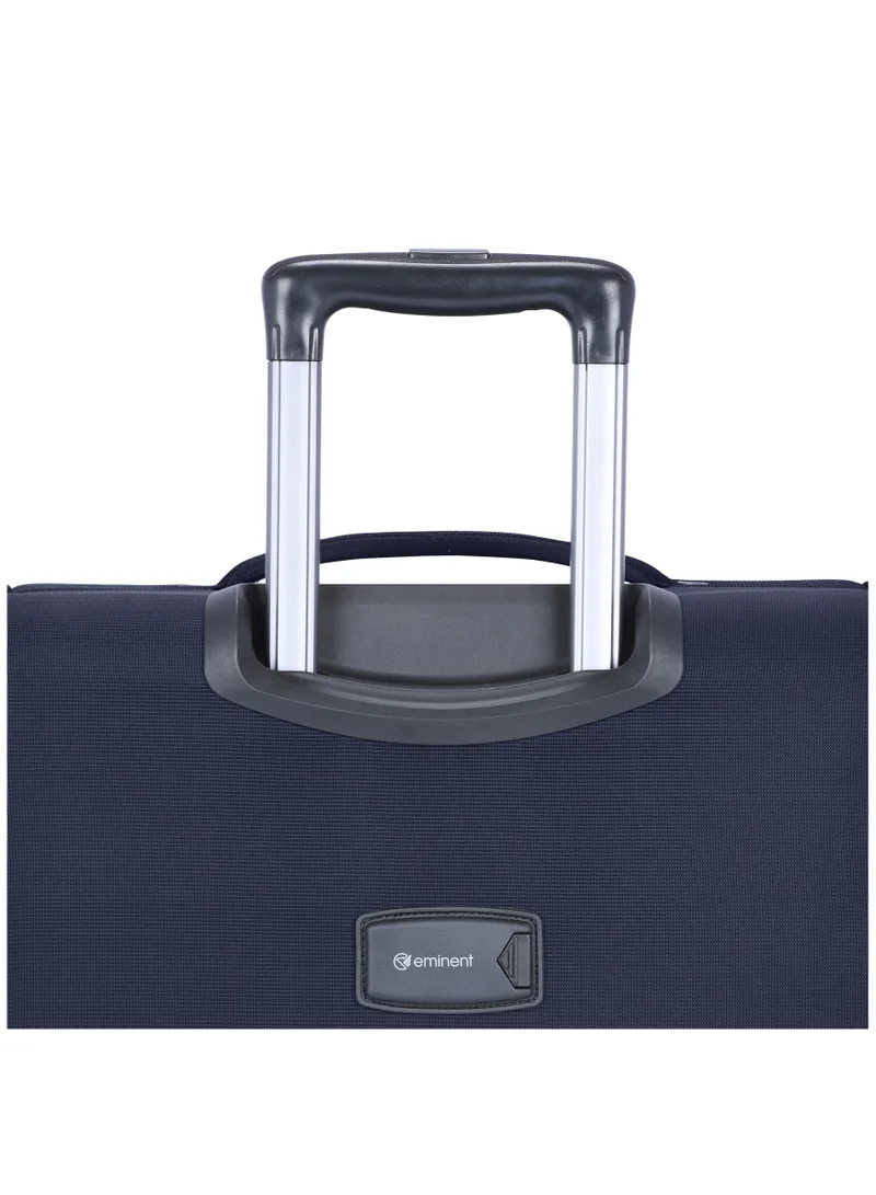 eminent Expandable Luggage Trolley Bag Soft Suitcase for Unisex Travel Polyester Shell Lightweight with TSA lock Double Spinner Wheels E777SZ Carry On 20 Inch Navy Blue