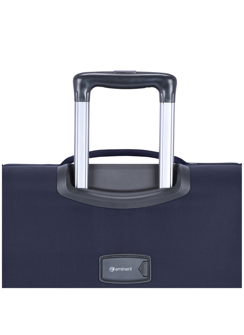 eminent Expandable Luggage Trolley Bag Soft Suitcase for Unisex Travel Polyester Shell Lightweight with TSA lock Double Spinner Wheels E777SZ Carry On 20 Inch Navy Blue  - Image 4