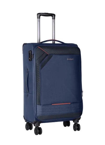 eminent Expandable Luggage Trolley Bag Soft Suitcase for Unisex Travel Polyester Shell Lightweight with TSA lock Double Spinner Wheels E777SZ Carry On 20 Inch Navy Blue