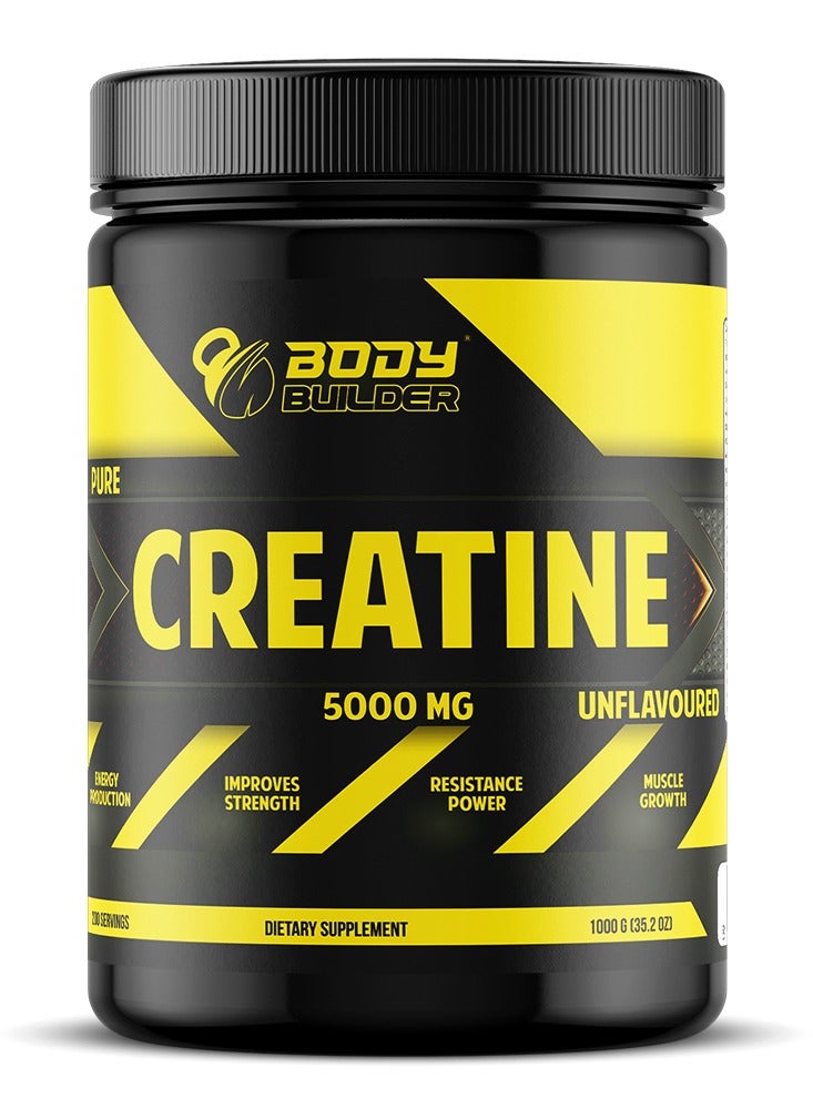 بودي بيلدر مسحوق كرياتين مونوهيدرات 5000 ملغ بدون نكهة 1000 جرام - Image 2