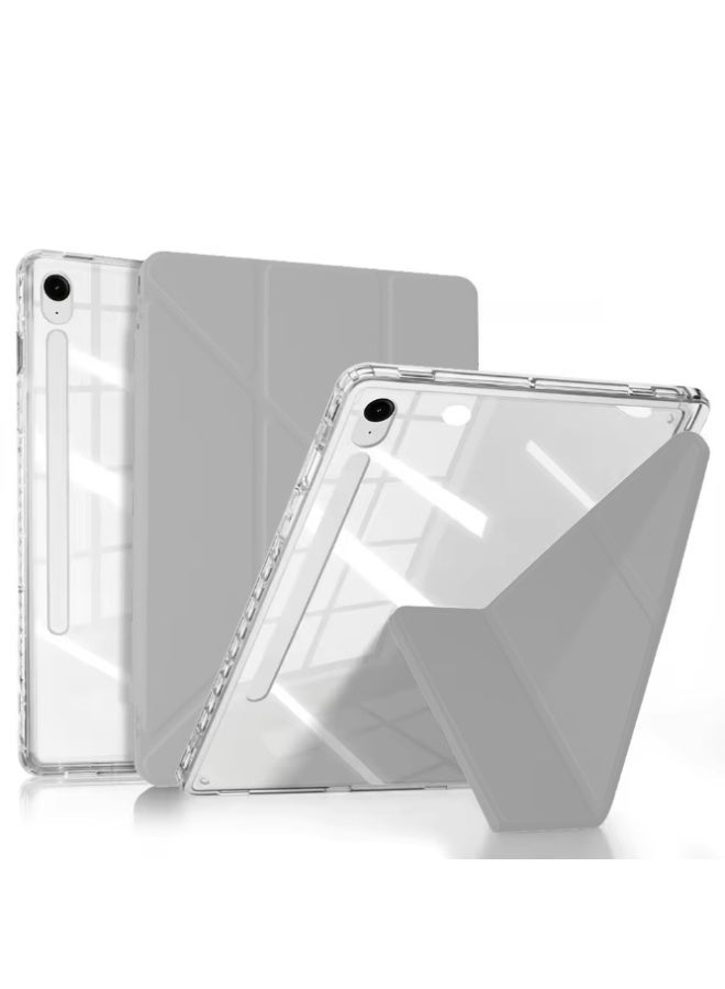 eGreen99 for Samsung Galaxy Tab S10 FE / S10 Lite / S9 / S9 FE Case Cover, Deformable 3+Y-Shaped Design, Multi Angle, Tpu Soft Leather Tablet Cover, Automatic Wake-Up/Sleep，gray - Image 1
