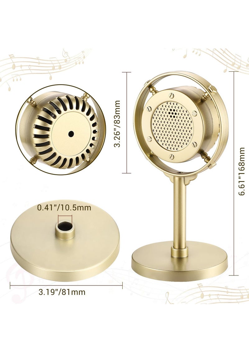 SYOSI Retro Condenser Microphone Props, Fake Plastic Classic Microphone Model for Art Object Collectable Hobby Lovers, Vintage Prop Mic for Home Decoration, Gold - Image 5