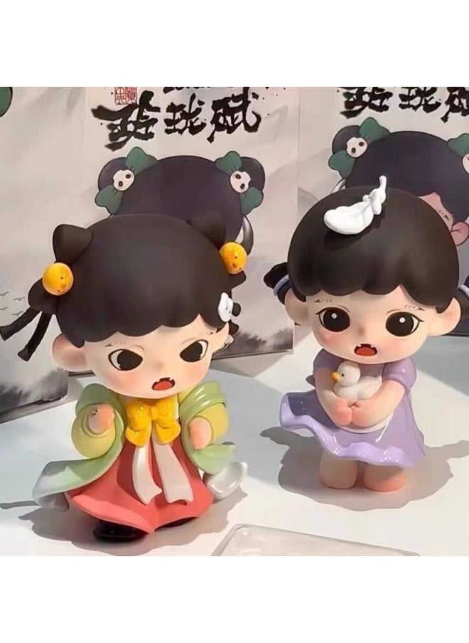 ماركة غير محددة صندوق أعمى من سلسلة Zoraa Linglong Fu من الجيل الثالث TNTSPACE Baby Zoraa3 Generation Gift صندوق أعمى عبر الحدود-المواصفات: Castle Peak Book Boy  - Image 5