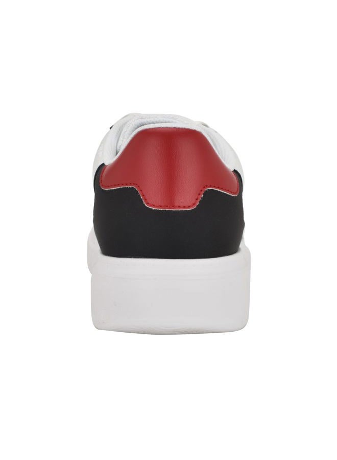 GUESS Men's Chaze Sneaker, Black/White/Red 001, 44 EU - Image 3