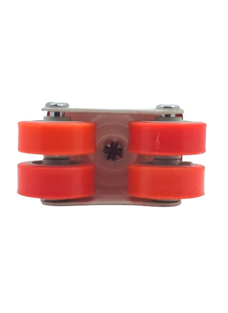 THOISEWELT THOISEWELT Heavy Duty Caster Wheels Roller Moving Castor Four Nylon Wheels for Furniture Kabat Table Trolley 375400Kg Load Capacity Orange 4 Piece Made In India  - Image 5