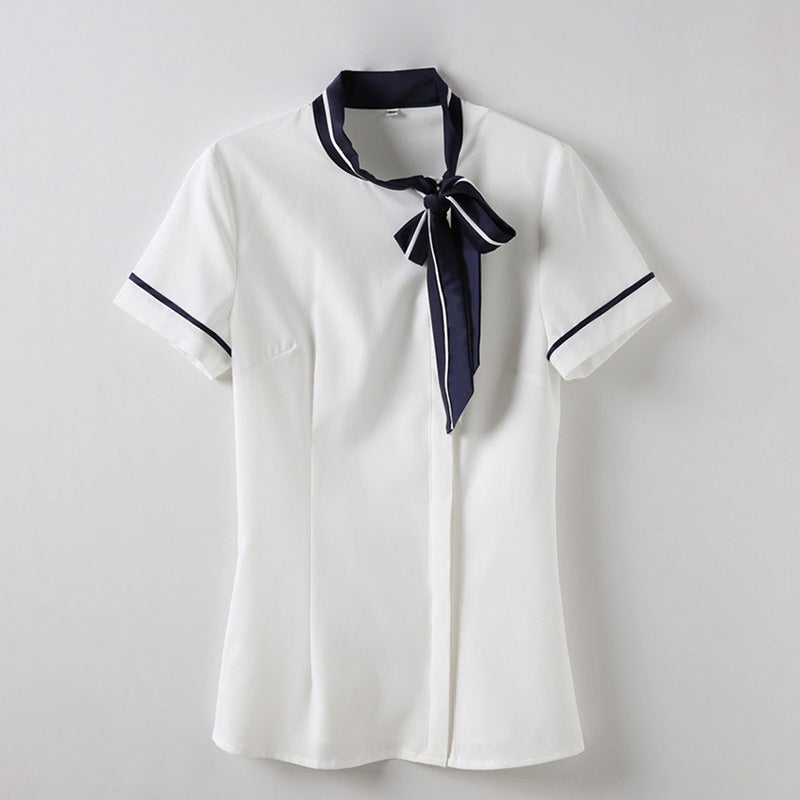 Professional Uniform Set Womens Shirt short-sleeved shirt 