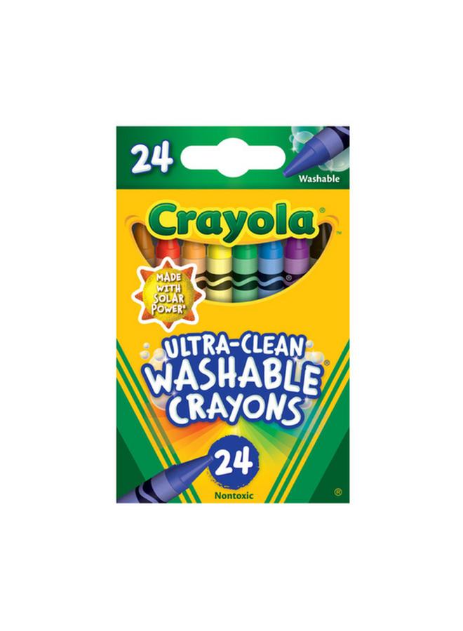 Crayola 24-Piece Nontoxic Ultra-Clean Washable Crayon Multicolor CRA5201380000 - Image 1