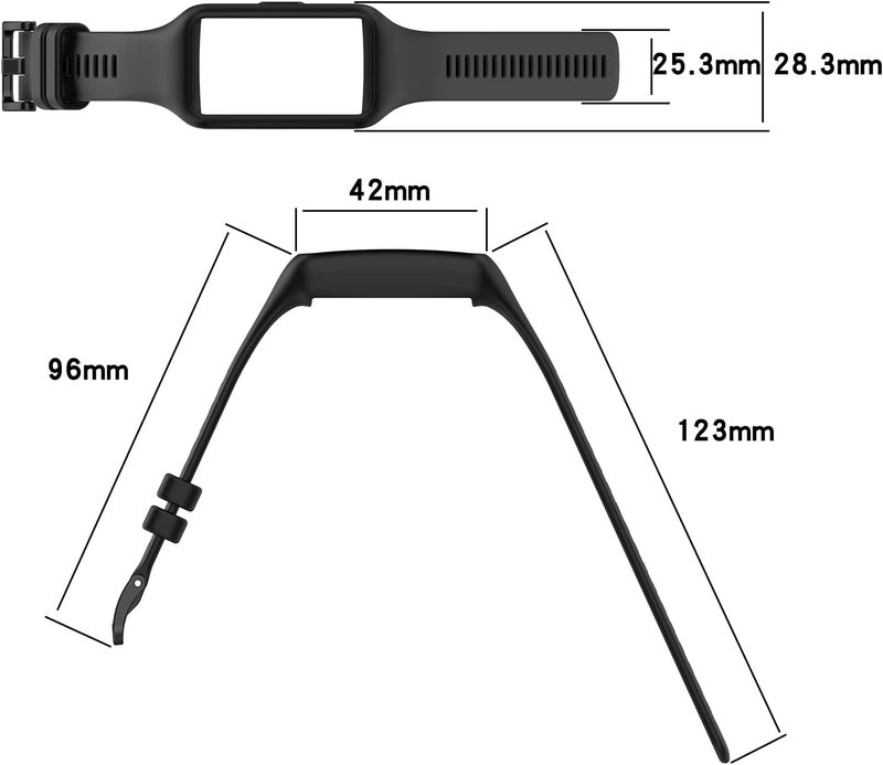 Disscool For Huawei Band 6 Silicone Replacement Band, Wrist Watch band Strap For Huawei Band 6 and Honor band 6 - Image 4