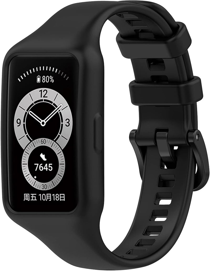 Disscool For Huawei Band 6 Silicone Replacement Band, Wrist Watch band Strap For Huawei Band 6 and Honor band 6 - Image 2