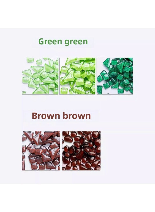 On The Weight Of The Mosaic Free Stone Multi-glitter Powder Crystal Patch Parent-child Handmade Art Material Package-Color:Apricot Yellow Free Stone 1kg  - Image 5