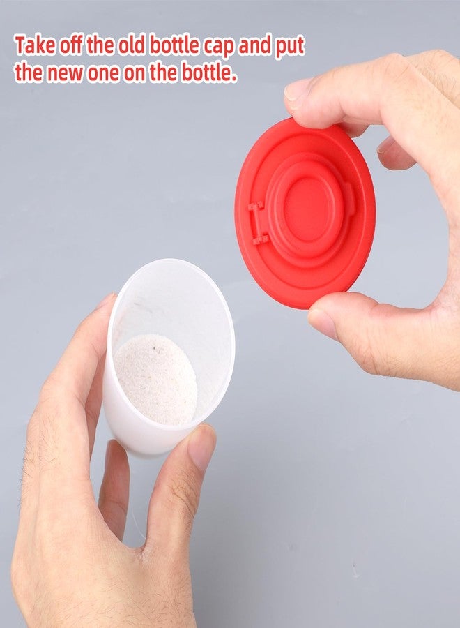 Fukaisu 2 Pcs Salt and Pepper Shaker Lids for SIGNORAWARE, Large Red Plastic Salt and Pepper Containers Lids Replacement for Spice Dispenser Camping Picnic Rv Accessories Travel - Image 5