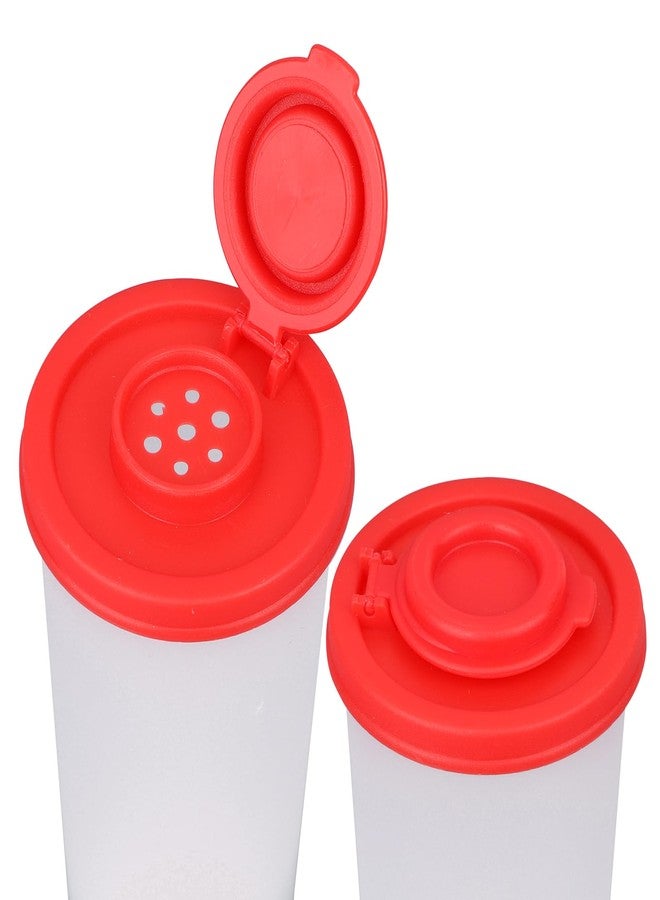 Fukaisu 2 Pcs Salt and Pepper Shaker Lids for SIGNORAWARE, Large Red Plastic Salt and Pepper Containers Lids Replacement for Spice Dispenser Camping Picnic Rv Accessories Travel - Image 1