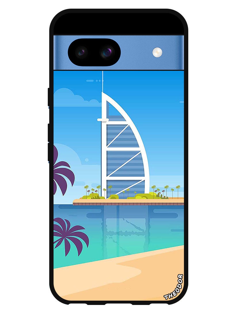Theodor Protective Case Anti Scratch Shock Proof Bumper Cover For Google Pixel 8a Tower Illustration - Image 1
