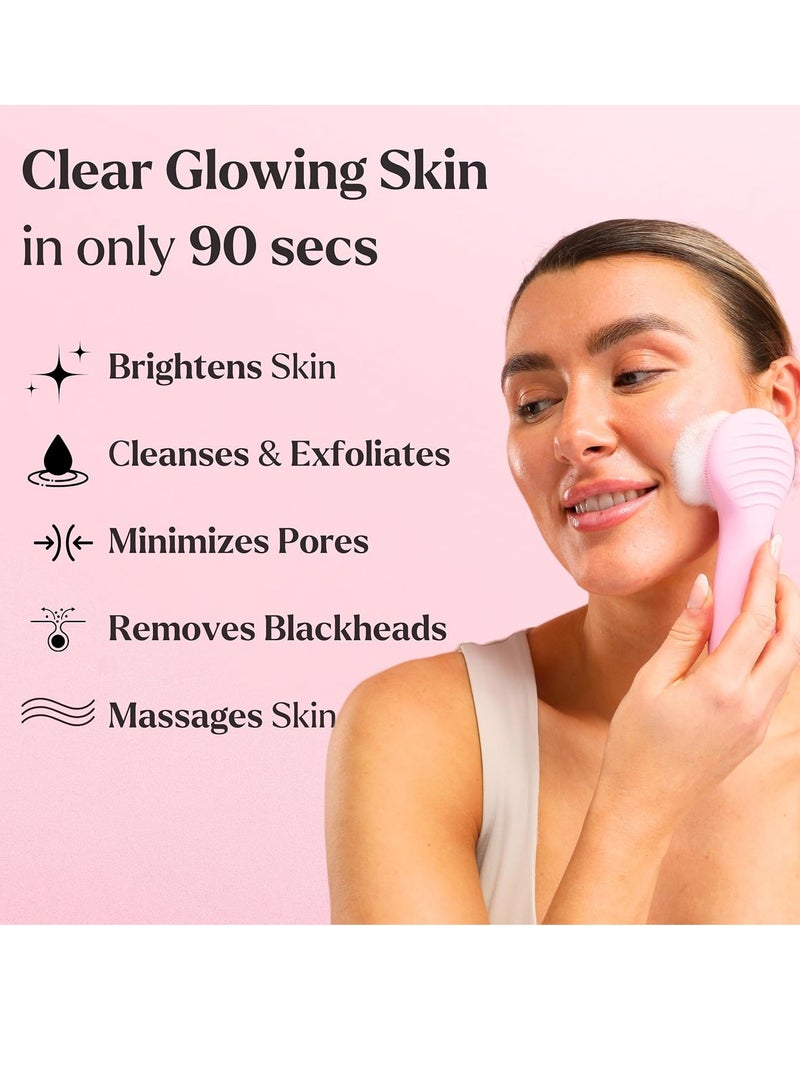 VogueNow Facial Cleansing Brush - for Deep Cleansing, Gentle Exfoliating and Massaging - Waterproof and Rechargeable Face Cleanser Brush - Silicone Sonic Vibration Face Scrub Brush - Electric Face Washer - Image 4