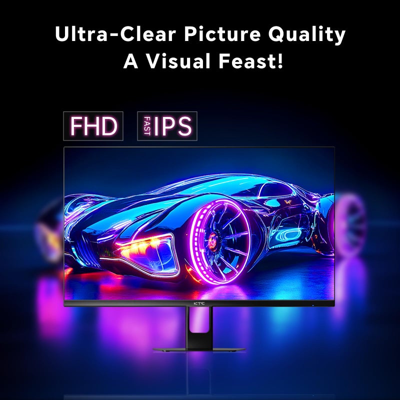 KTC 27 Inch Gaming Monitor 180Hz, Full HD 1920x1080 Fast IPS Computer Monitor, DP 1.4 & HDMI 2.0 Ports 1Ms FreeSync Frameless PC Gamer Monitor, HDR, VESA Mount, H27F22 - Image 5