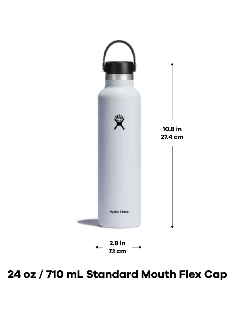 Hydro Flask Vacuum Bottle 710ml White STD Mouth