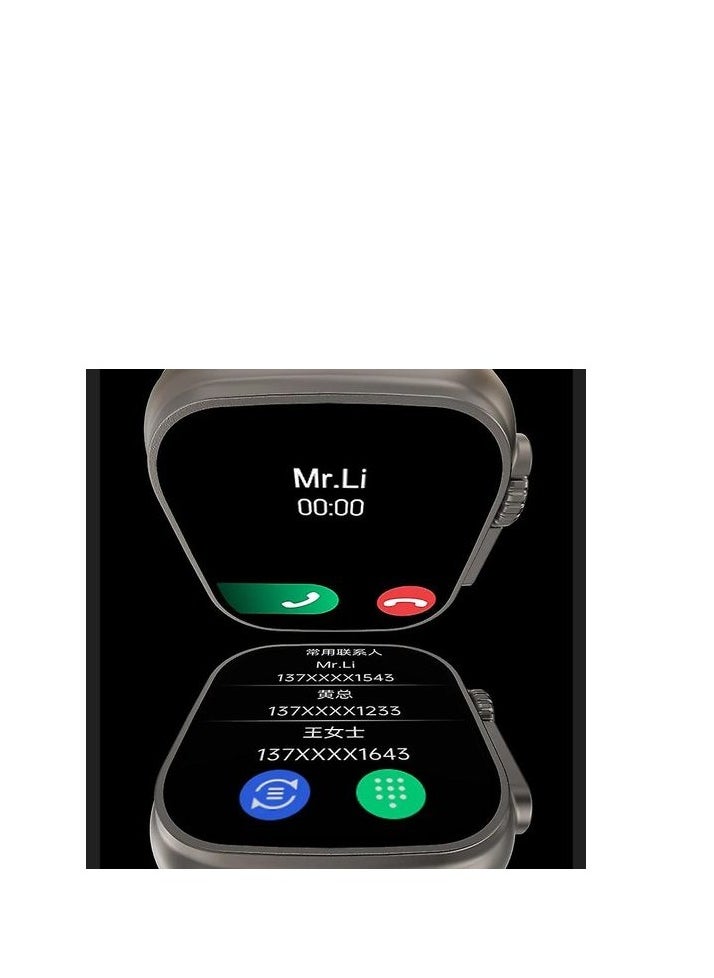 W&O - X9 Ultra smartwatch | Super Amoled Screen | (49mm/2.02inch) Full Screen | 2 straps Silicone & Fabric - (Black) - Image 1
