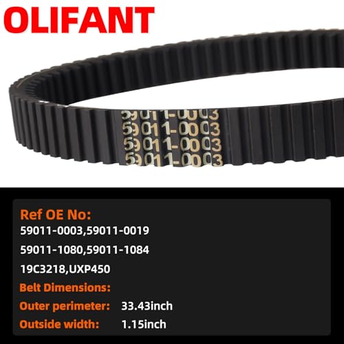 OLIFANT 59011-0003 Drive Belt for Kawasaki Brute Force 650 750 2005-23/Prairie 360 650 700 Teryx 750 KFX750 59011-0019 59011-1080 59011-1084 - Image 3