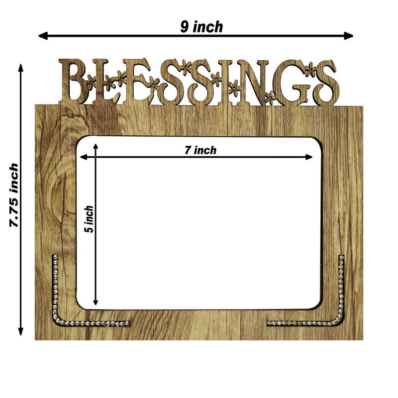 pnf Poster And Frames Blessings Hare Ka Sahara Baba Shyam Hamara Hand Crafted Table Photoframe | For Living Room, Bedroom | Home Decoration | Best Gifting Option (9x7.75inch, Multicolor, MDF) 20854 1 - Image 3