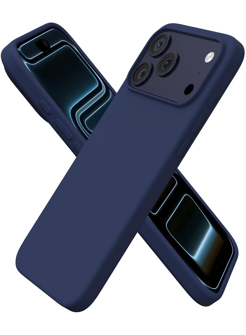 YoYoTech iPhone 17 Pro Liquid Silicon Case Slim-Soft Shockproof Protective with Microfiber Lining iPhone 17 Pro 6.3-inch 2025 Silicon Case - Blue - Image 1