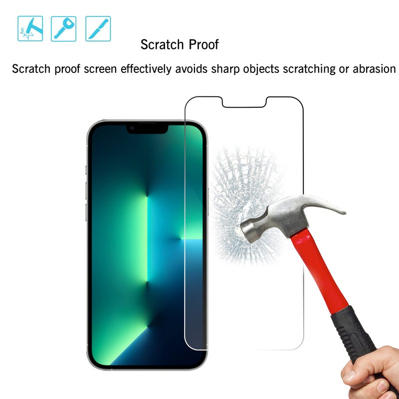 Ailun 2 Pack Screen Protector for iPhone 13 Pro Max [6.7 inch] Display 2021 with 2 Pack Tempered Glass Camera Lens Protector,[9H Hardness]-HD Case Friendly - Image 5