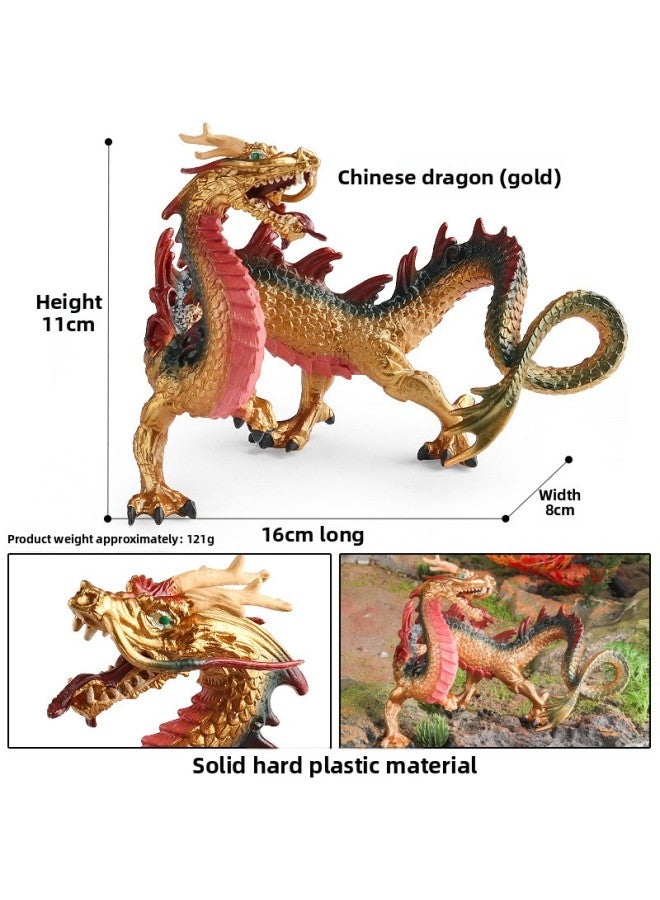 Children's Simulation Warcraft Dragon Dinosaur Model Toy Double-headed Dragon Thunder And Lightning Magic Dragon Black Dragon Wind God Magic Dragon Ornaments 