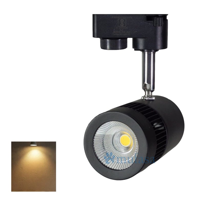 Mufasa 9 Watts Black Body LED Track Light Spot Light/Focus Light | Track Rail NOT Included | Aluminum Body (Warm White) - Image 1