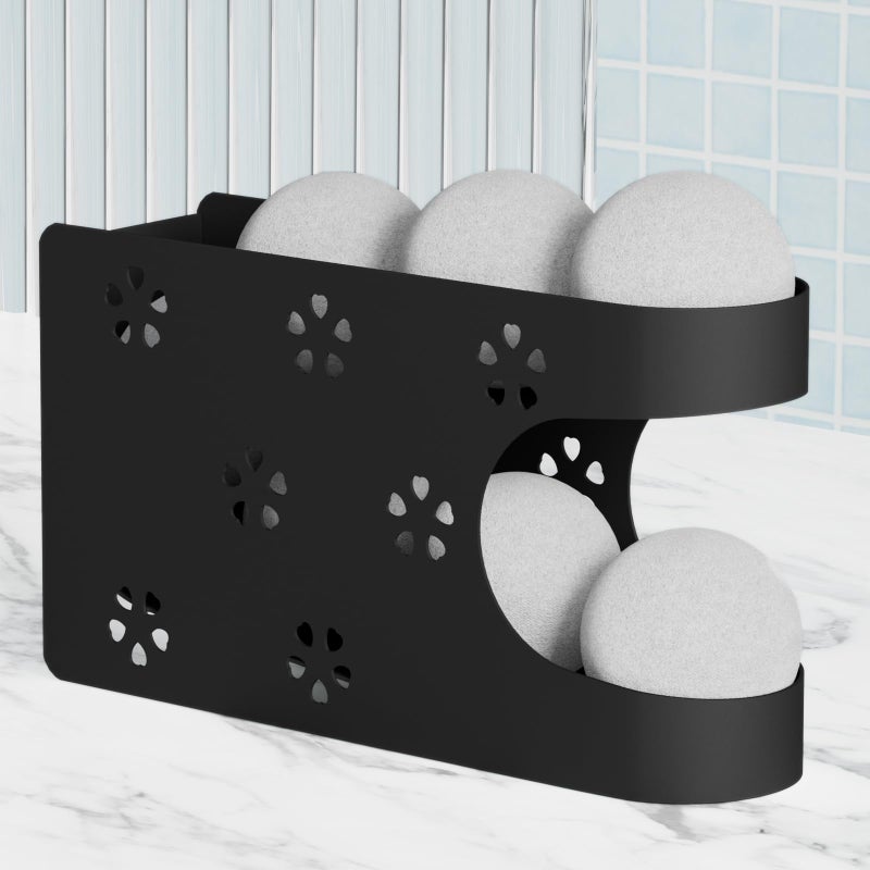 WDT Tool Magnetic Dryer Ball Holder for Laundry Room,Automatic Dryer Balls Roller Chute Container & Organizer,Dryer Ball Dispenser for Storage,White Dryer Ball Basket (No Balls) - Image 1