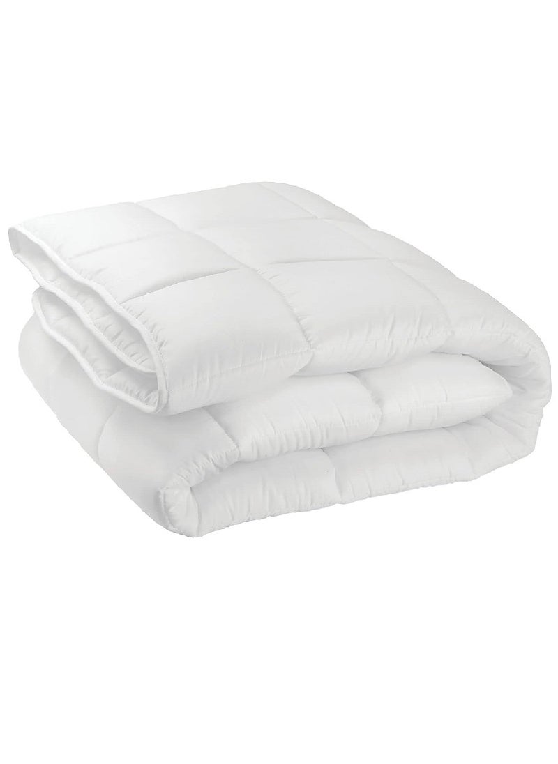Blueberry Luxury King Size Quilted Down Duvet Insert Cotton White  200x220cm  - Image 1