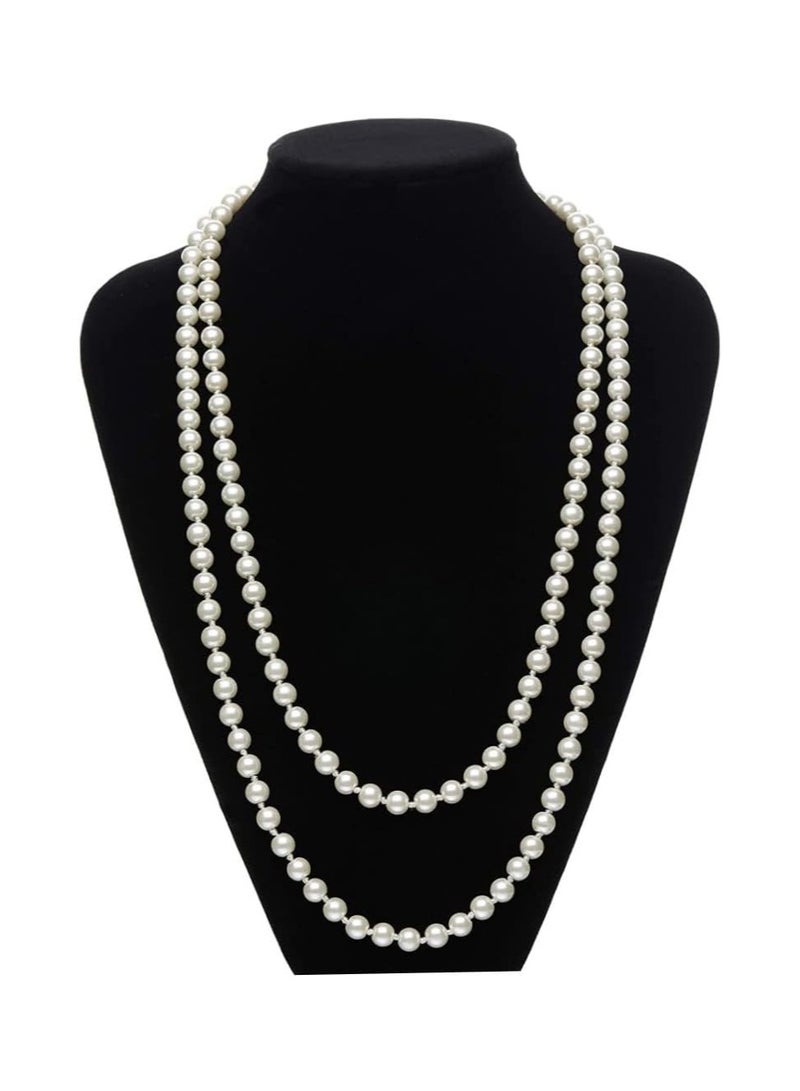 1920S Flapper Accessories Set Vintage Theme Set with Headband Headpiece Gloves Earrings Necklace Bracelet 7 Pcs - Image 4