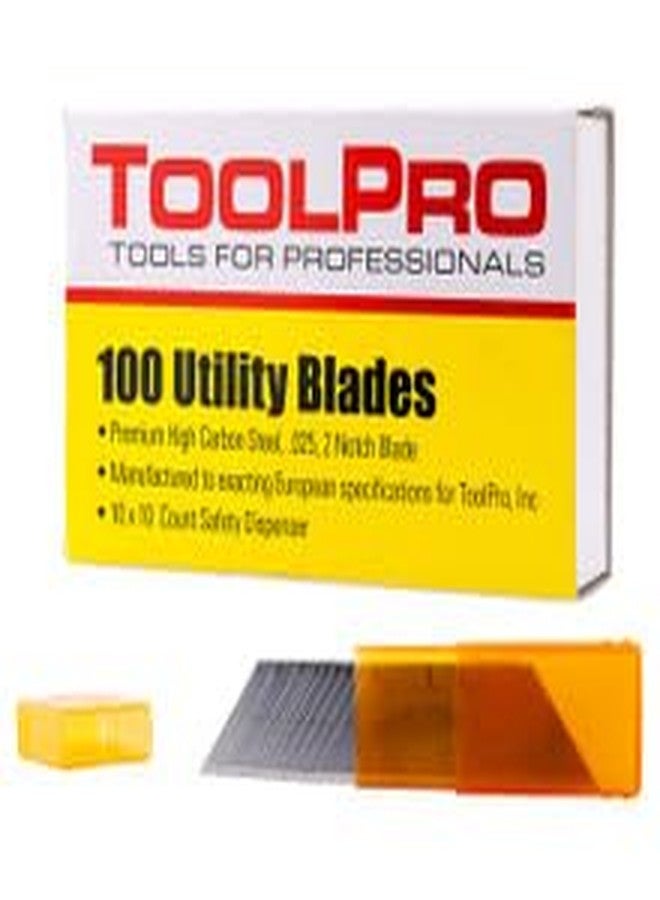 ToolPro Premium Utility Blades - 100 Pack, High Carbon Steel Replacement Blades for Utility Knives, Great for Crews & Large Projects - Image 5