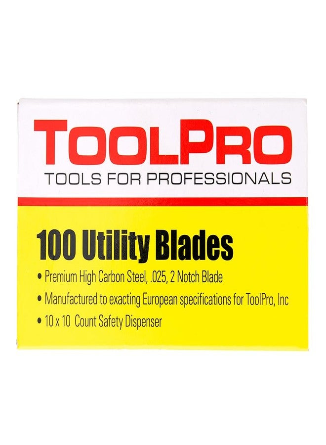 ToolPro Premium Utility Blades - 100 Pack, High Carbon Steel Replacement Blades for Utility Knives, Great for Crews & Large Projects - Image 4