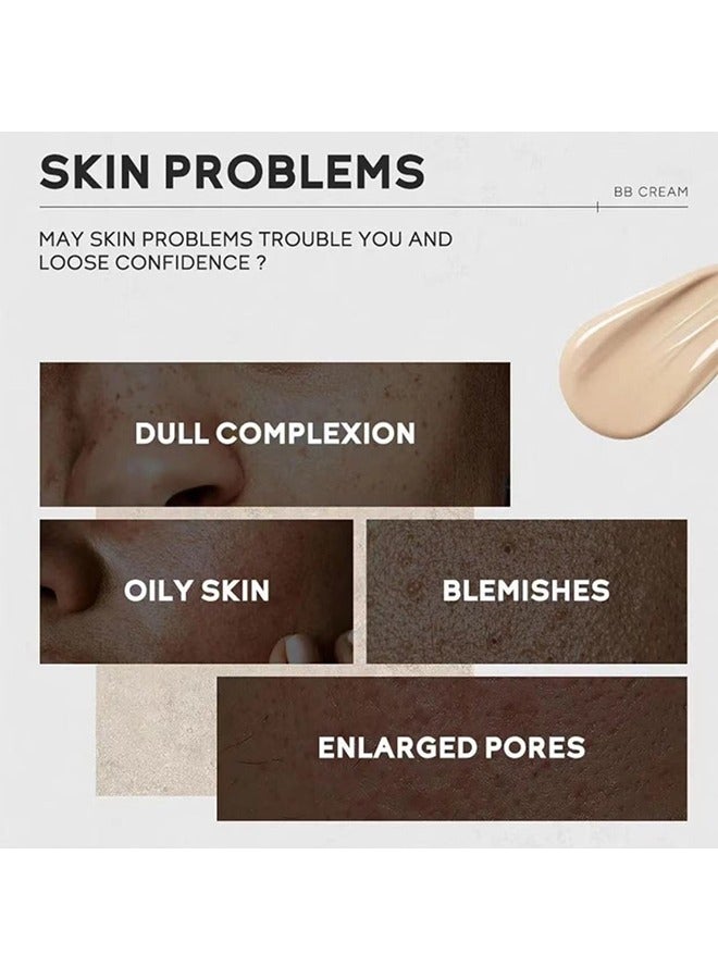 OCHEAL Silky Clear And Moisturizing Liquid Foundation，Hydrating BB Cream, Light BB Cream Foundation Cover Blemishes Tinted Moisturiser, Oil Control Cushion Foundation Color Correcting Cream for All Skin Types, Hydrating, Even Skin Tone 30g (Natural) - Image 4