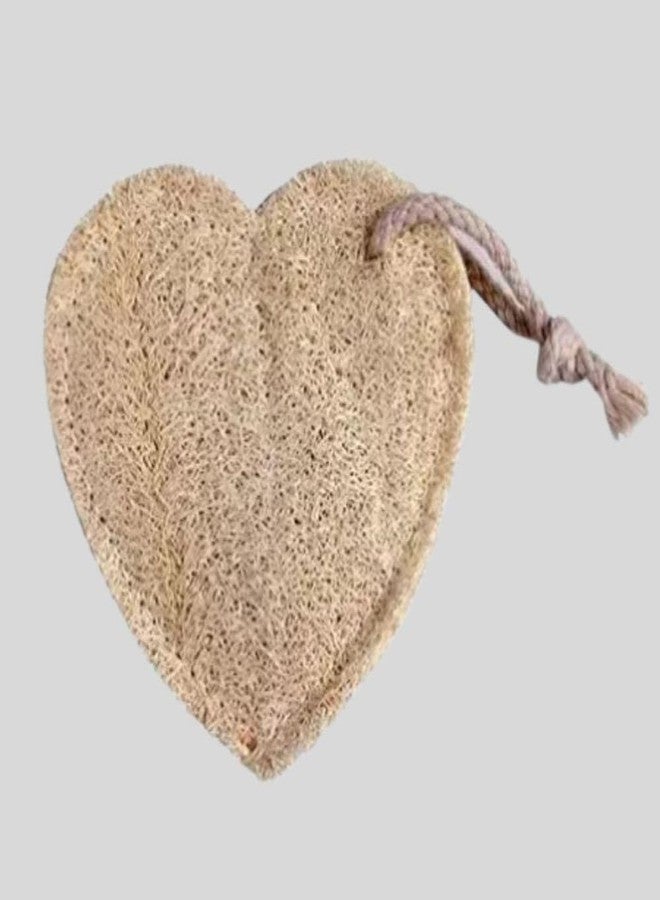 ONEarth Natural Loofah Body Scrubber- [Pack of 2 - Heart Shape] - Image 1