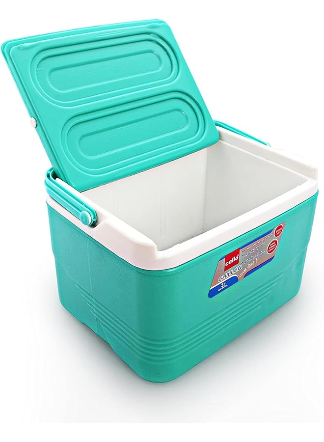 Cello Chiller Ice Box Standard Size for Travel Party Bar Ice Cubes Cold Drinks Medical Purpose 3 liters green - Image 4