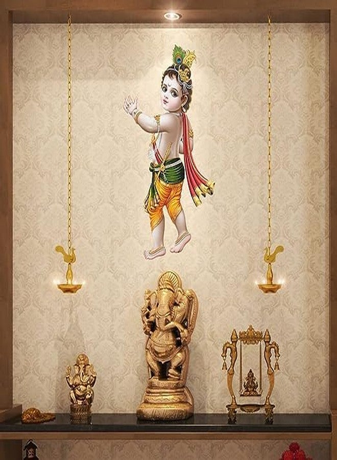 Sky Flying God Bal Krishna Ji Wall Sticker for Bedroom, Kids Room Bed Room Hall (Multicolor, Size - 33Cm X 48Cm) - Image 3