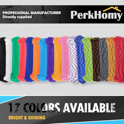PerkHomy 90 ft 1/4 inch (7mm) Polyester Rope (Nylon - Like Durability) Poly Flag Pole Clothes Line Camping Utility Good for Tie Pull Swing Climb Knot (White) - Image 5