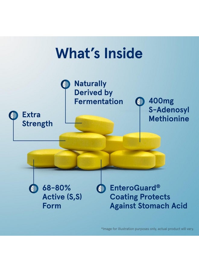 Jarrow Formulas SAMe 400 mg, Supports Joint Health, Liver Function, Brain Metabolism, 30 Tablets, Up To a 30 Day Supply - Image 3