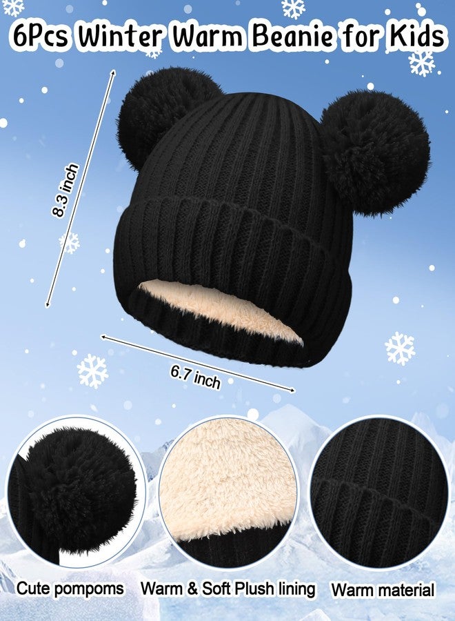 جاجيلي طقم جاغلي مكون من 18 قطعة للأطفال، قبعة وقفازات ووشاح شتوي محبوك، قبعة صوفية دافئة مبطنة بالفرو، قفازات وأوشحة محبوكة مزينة بكرات صوفية، مناسب للأطفال من عمر 5 إلى 13 سنة، قفازات شتوية للجنسين، هدية مثالية للأولاد والبنات في الطقس البارد - Image 2