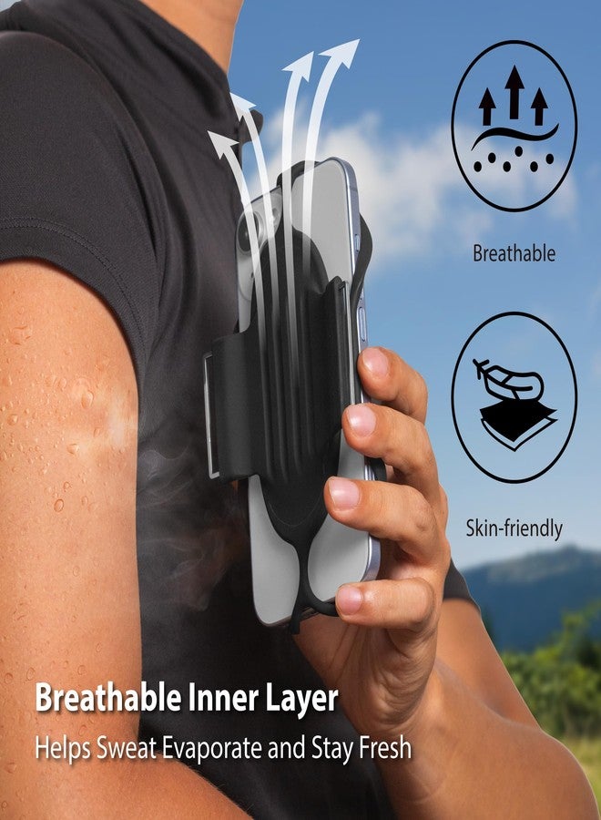 BONE Run Tie 3 Running Phone Armband, Jogging Phone Holder Skin-Friendly Silicone Dual-Layer Sport Arm Band for Heat-Dissipation, Workout Phone Holder for iPhone & 4.7"-7.2" Smartphones (Size L) - Image 3