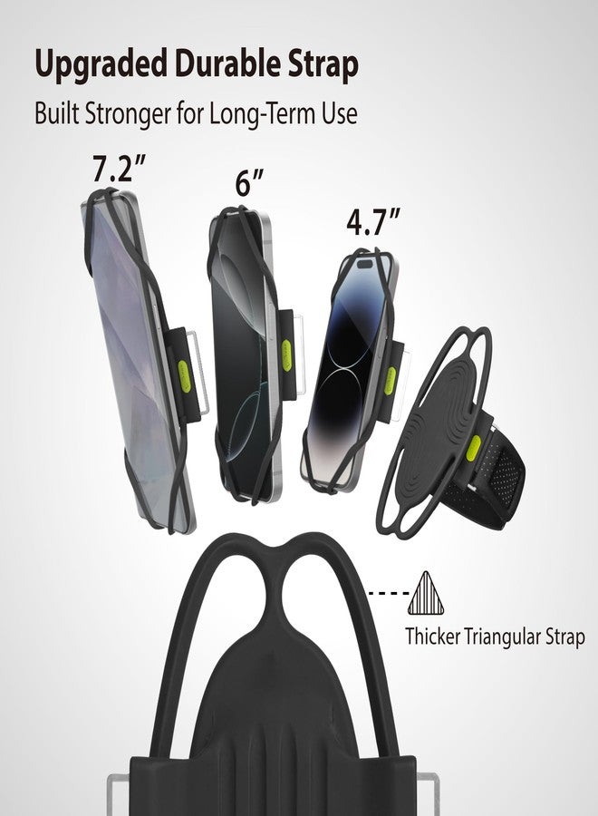 BONE Run Tie 3 Running Phone Armband, Jogging Phone Holder Skin-Friendly Silicone Dual-Layer Sport Arm Band for Heat-Dissipation, Workout Phone Holder for iPhone & 4.7"-7.2" Smartphones (Size L) - Image 4
