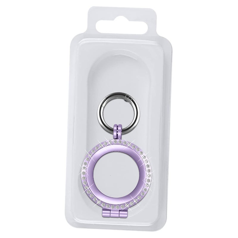 Air Tag Key Chain Holder Case 2 Pcs Metal Cover Light Purple 9X4X0.5CM - Image 4