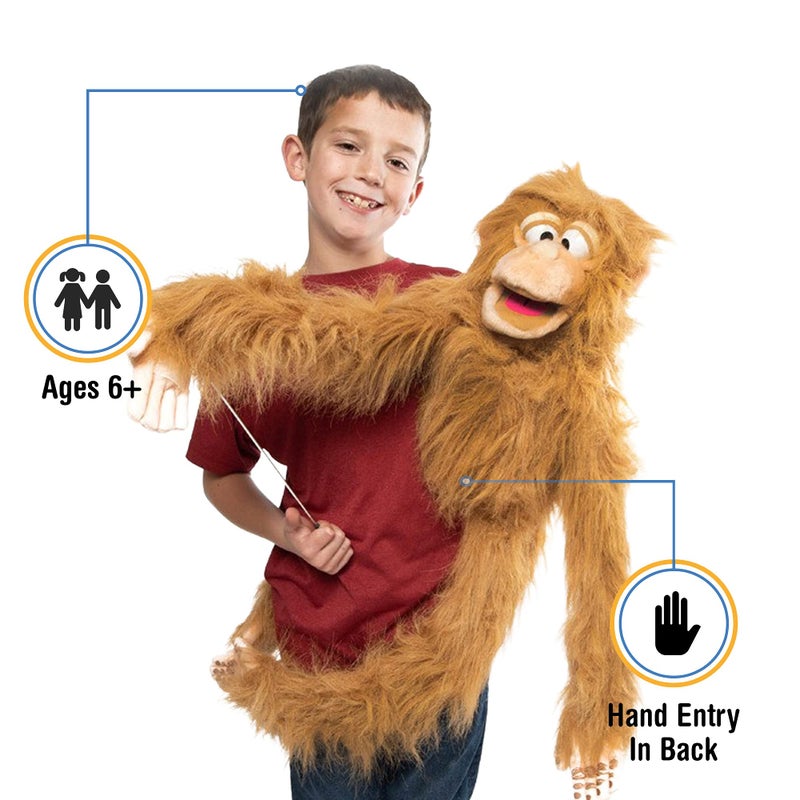 Silly Puppets 38" Silly Monkey, Wrap Around Waist, Ventriloquist Style Puppet - Image 2