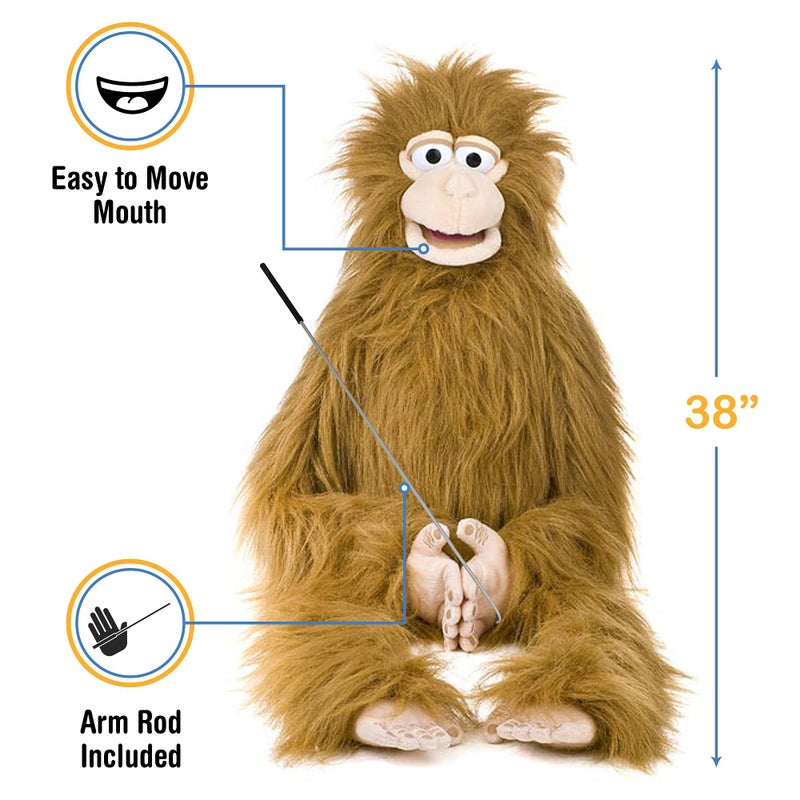 Silly Puppets 38" Silly Monkey, Wrap Around Waist, Ventriloquist Style Puppet - Image 3