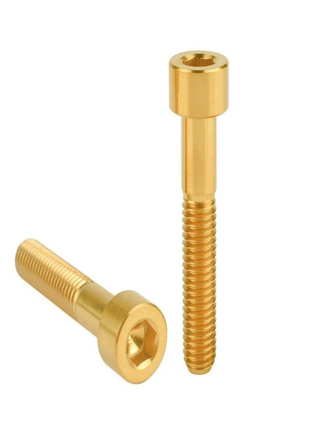 مسامير تيتانيوم VAMUOEFL M6x35mm برأس سداسي ألين لغطاء جذع سماعة الدراجة، 5 قطع ذهبية - Image 4